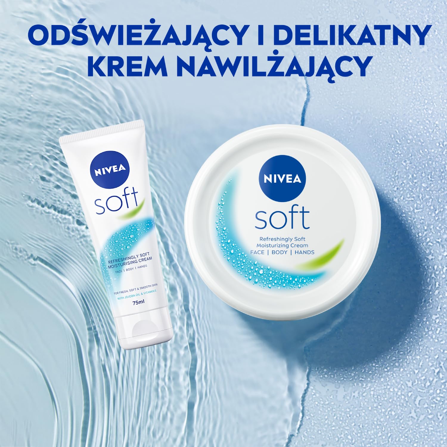 NIVEA Soft Krem Intensywnie nawilżający z witaminą E i Olejkiem Jojoba 500 ml