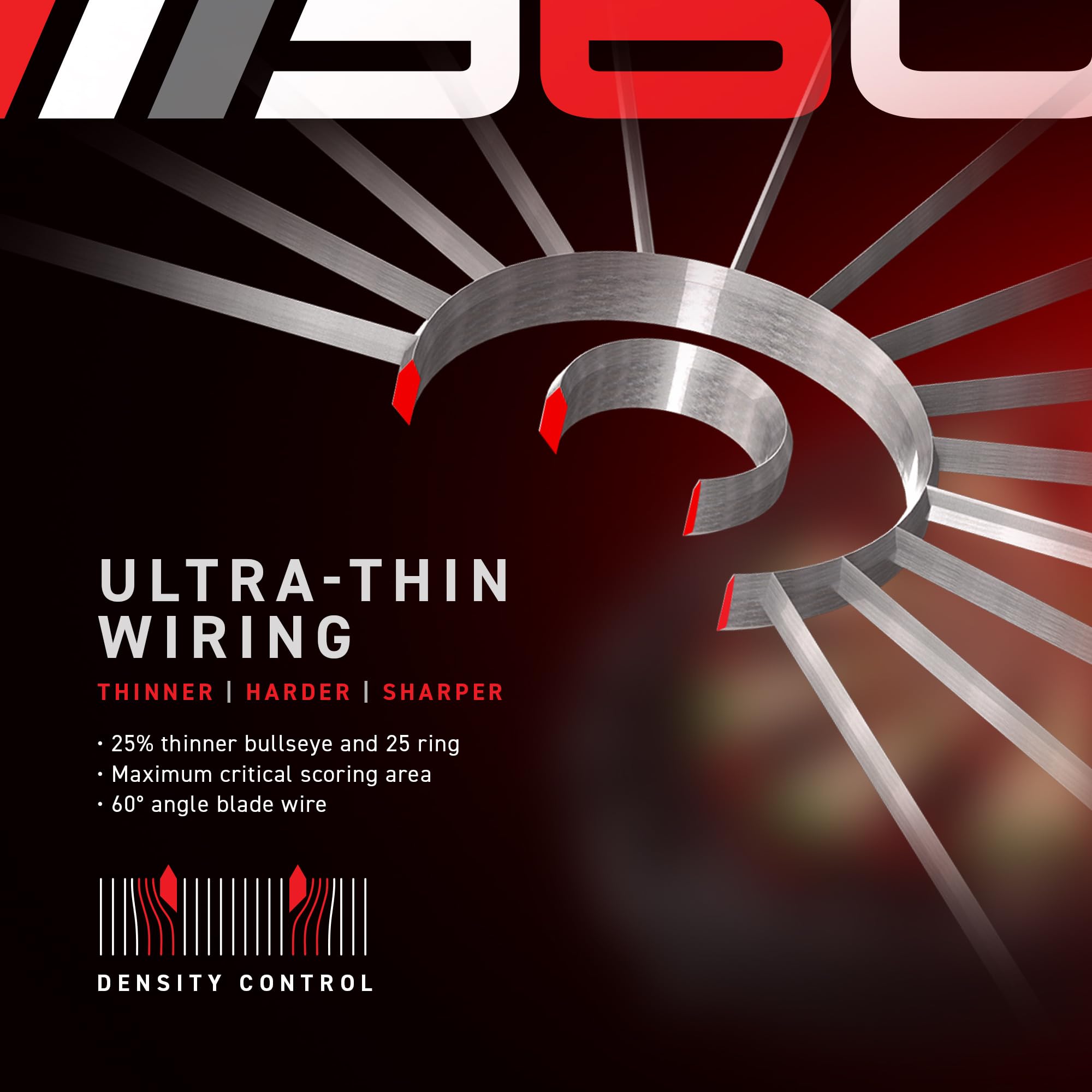 WINMAU - Blade 360 Bersaglio per freccette - Triple Core Carbon -Rotazione Completa -Grafica Simmetrica - Bersaglio professionale PDC con specifiche ufficiali per tornei per gli appassionati freccette