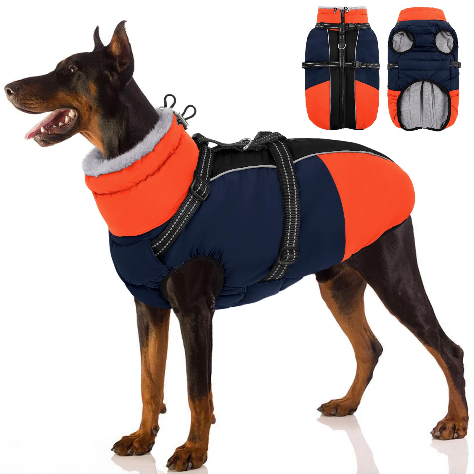 SUNFURA Blue XL Large Dog Coat