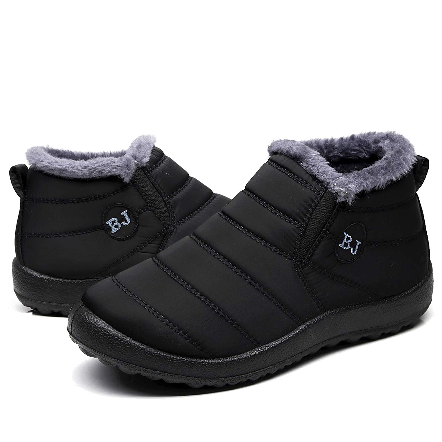 Ymombest Women's Waterproof Winter Ankle Boots – Fur Lined, Warm Snow Boots For Cold Weather