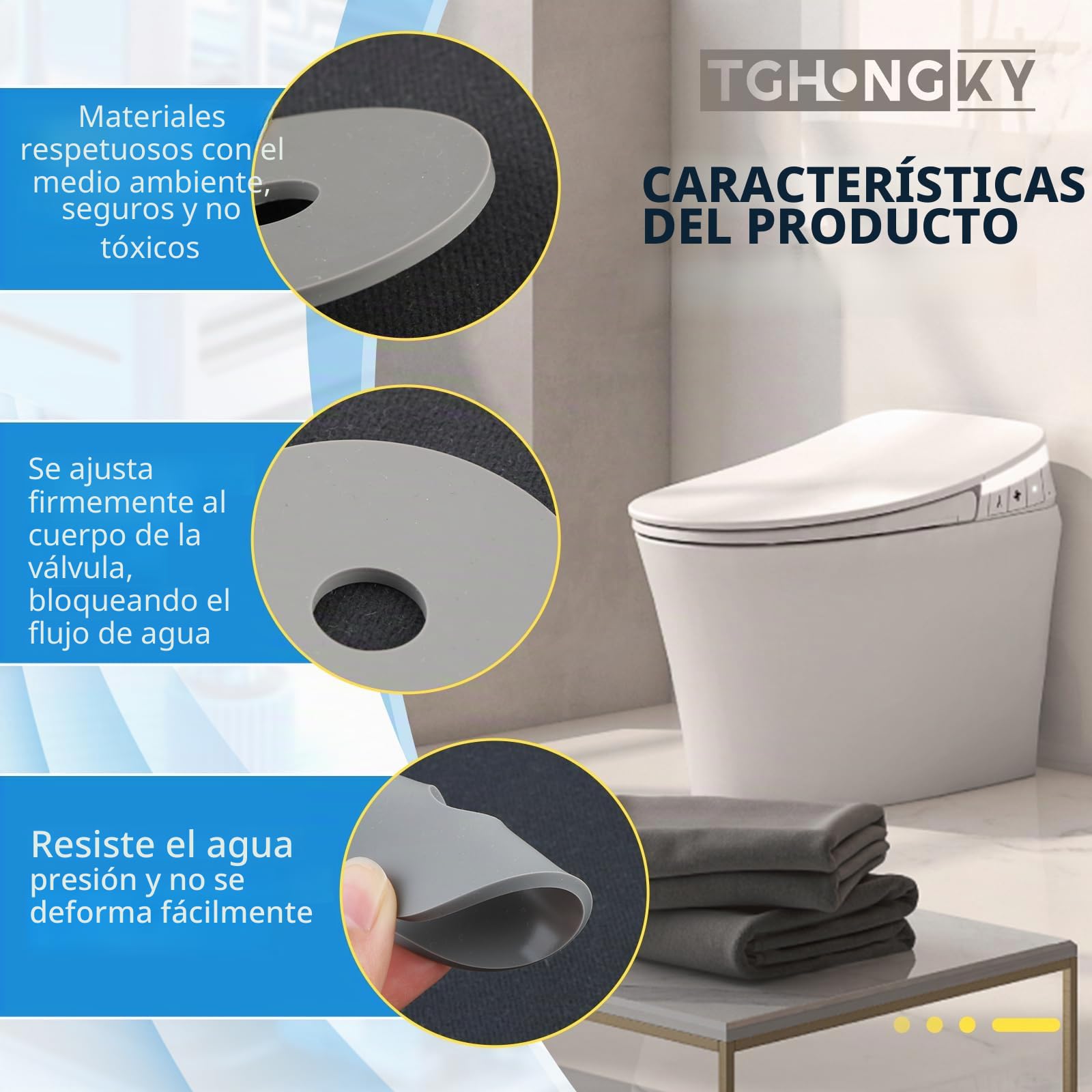 5 pcs Sellos de Válvula de Descarga para Roca Inodoros Sello de Inodoro de Doble Válvula Diámetro Interior 17 mm Diámetro Exterior 66 mm Espesor 2,5 mm Cambio