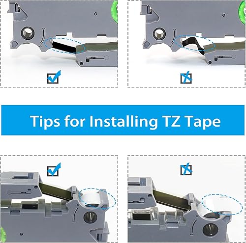 Miniatura 8 de 4PK - Cinta TZ de 0.47 pulgadas compatible con Brother TZe-231 TZe131232233 P Touch cinta de etiquetas de 0.47 pulgadas, cinta TZ laminada