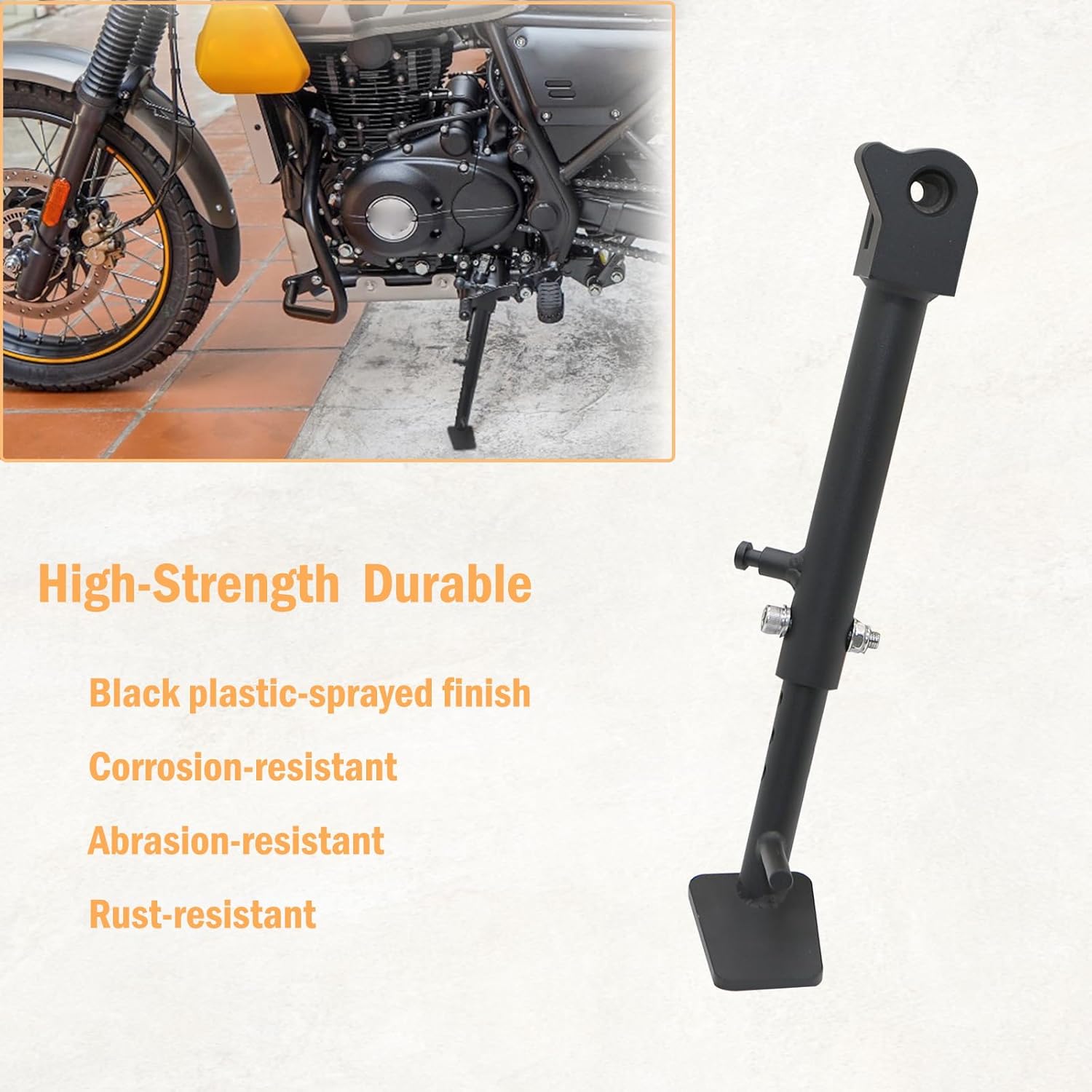 3 inches Adjustable Kickstand Sidestand Compatible with Royal Enfield Himalayan & Scram 411 2023-2024 Adjustable Side Stand Kickstand