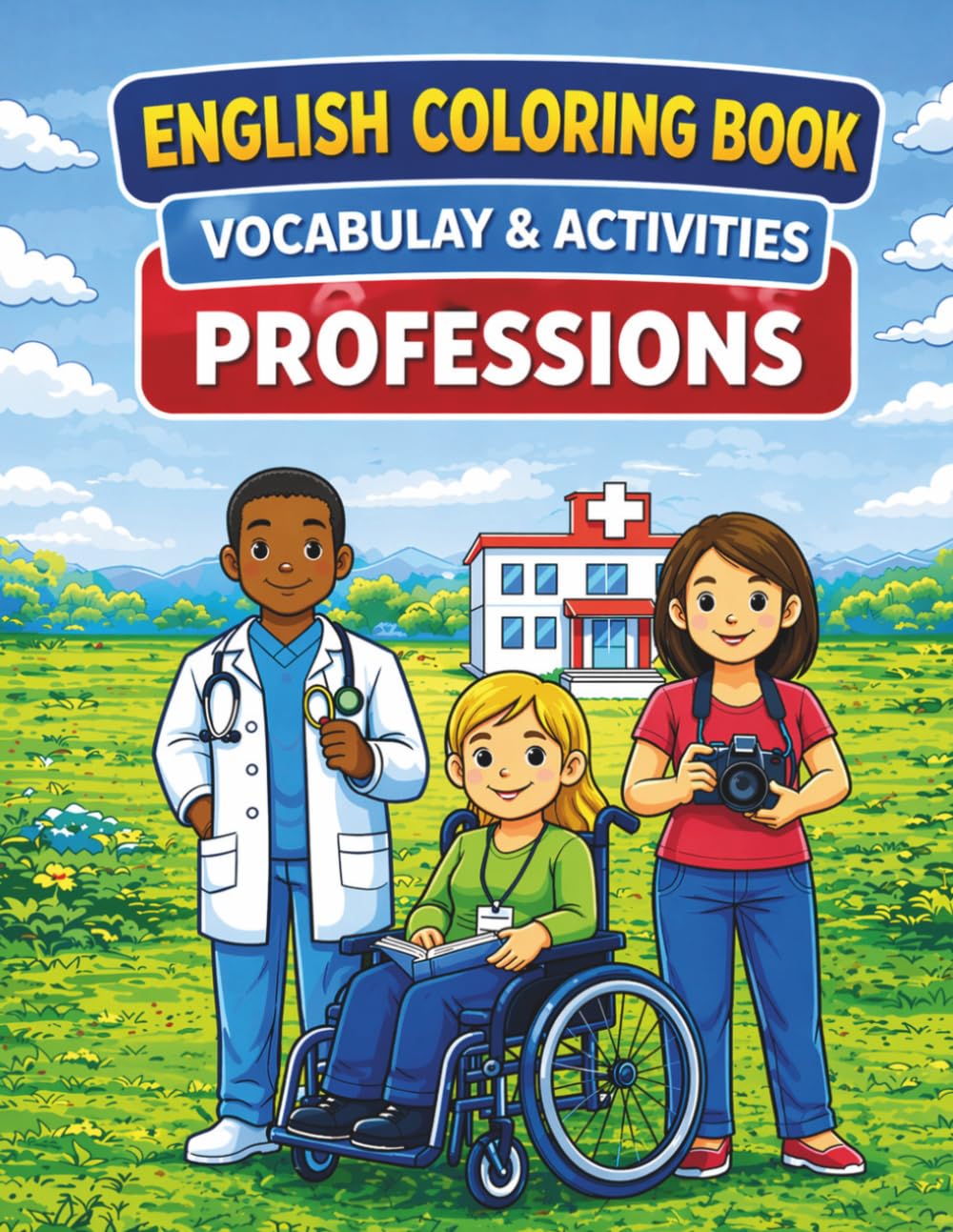 ENGLISH COLORING BOOK - PROFESSIONS - VOCABULARY & ACTIVITIES (Color & Learn English Series)