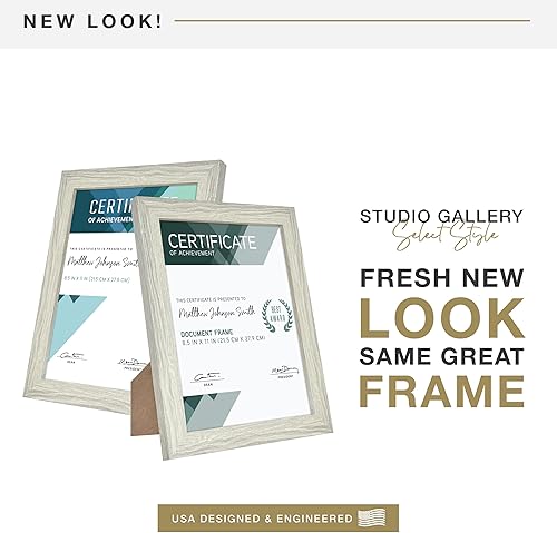 Vista 214 de MCS Industries Studio Gallery - Marcos con textura de madera color gris de 13 x 19 pulgadas / 33.02 x 48.26 cm., 2 unidades Gris Woodgrain