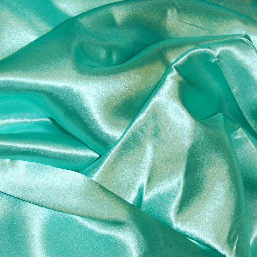 Mint Silky Satin Fabric by The Meter Polyester 150cm 60 Inch Wide
