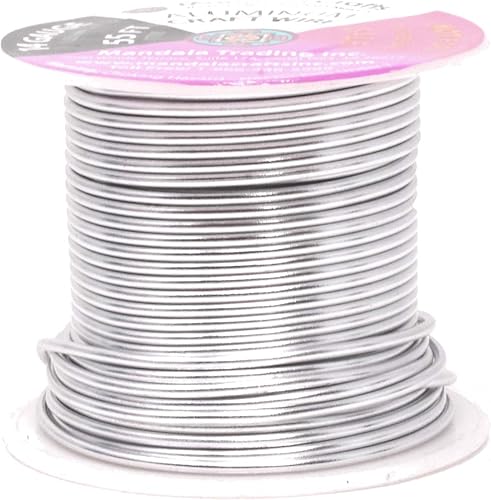 Vista 314 de Mandala Crafts Alambre de aluminio anodizado de calibre 8 para hacer joyas, alambre neutro flexible de color de 128 pies, flexible y flexible