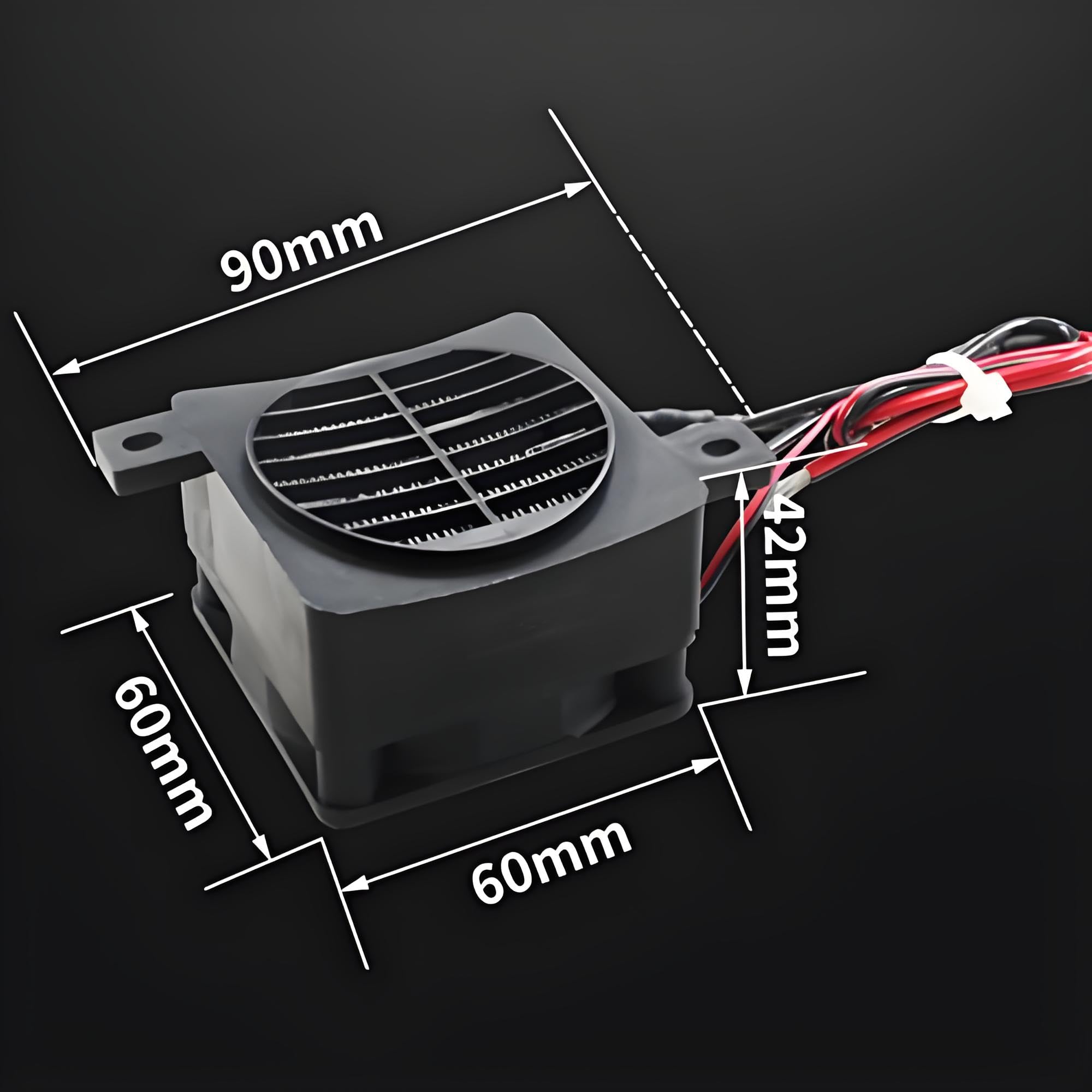 Calentador de Cerámica, 220 V 300 W Calentador con Ventilador Calentador de Aire Termostático de Cerámica Eléctrico