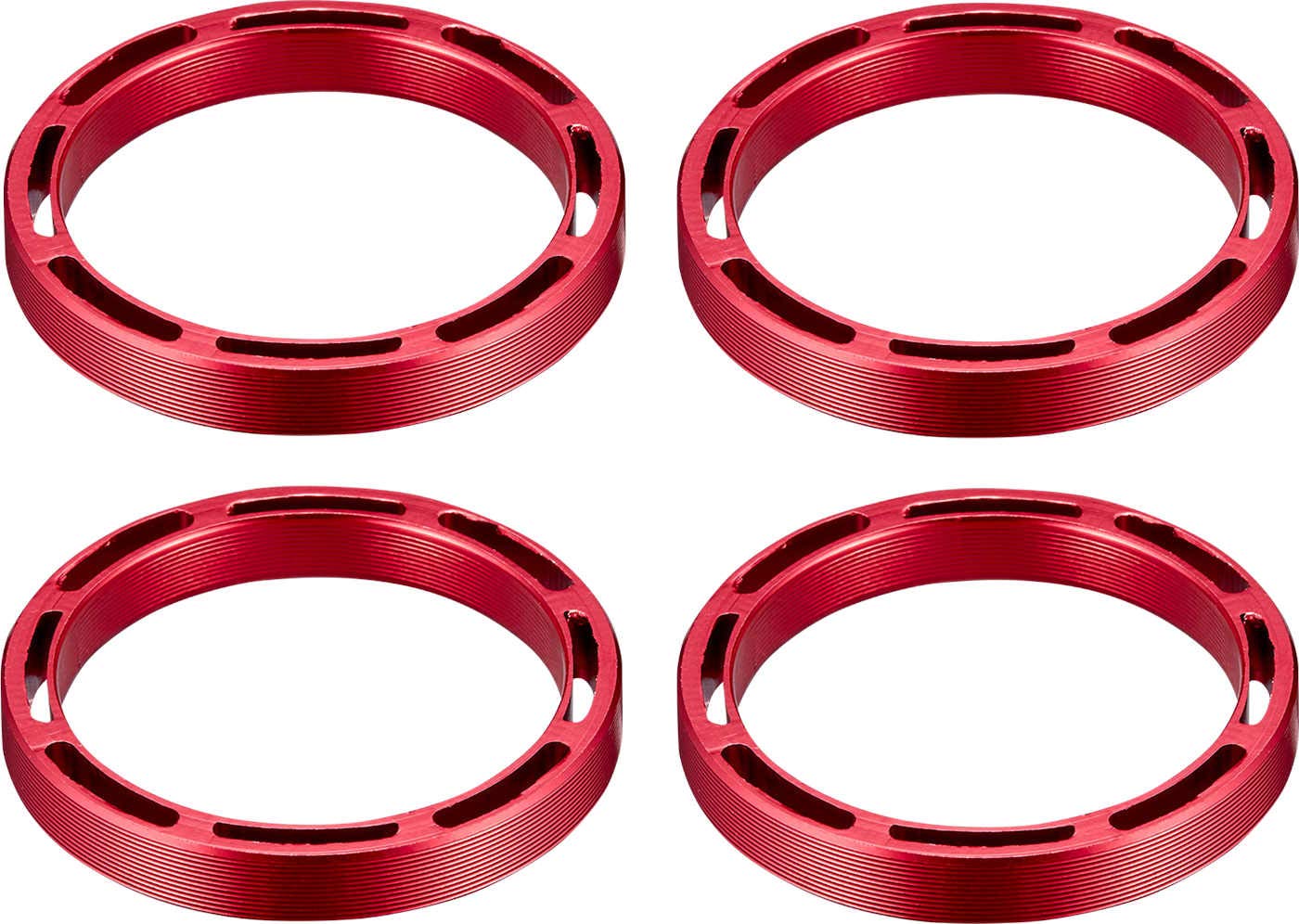 SUPACAZ Hollow SupaSpacer Red 5mm x 4 Head Spacer, Small