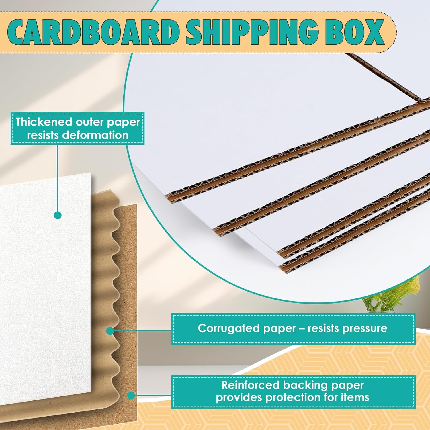 9x6x4 Shipping Boxes,25 Pack White Corrugated Cardboard Boxes,Small Shipping Box,Kraft Mailing Box for Small Business Packaging Mailing And Storing