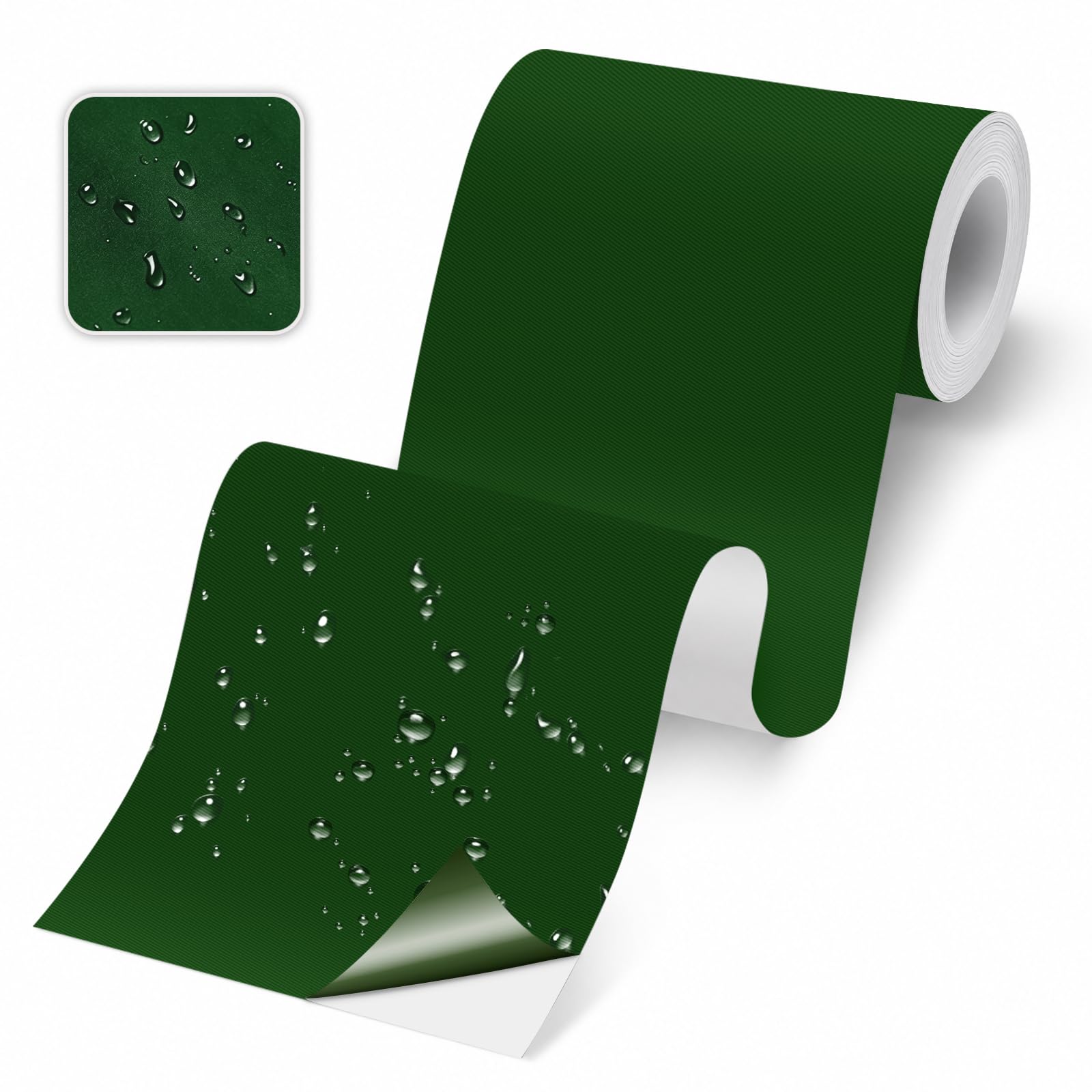 Skystuff Self-Adhesive Fabric Tent Repair Tape, Heavy Duty Waterproof Nylon Repair Patches for Tent, Clothes, Down Jacket, Sleeping Bag, Camping Outdoor Gear, Instant Strong Fix, 10x200cm, Green