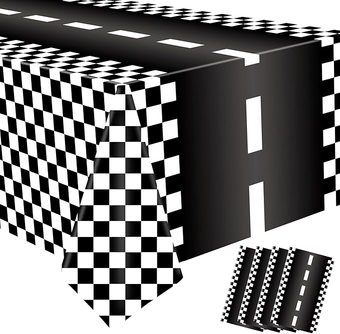 Augisteen Race Car Plastic Tablecloth Car Disposable Party
