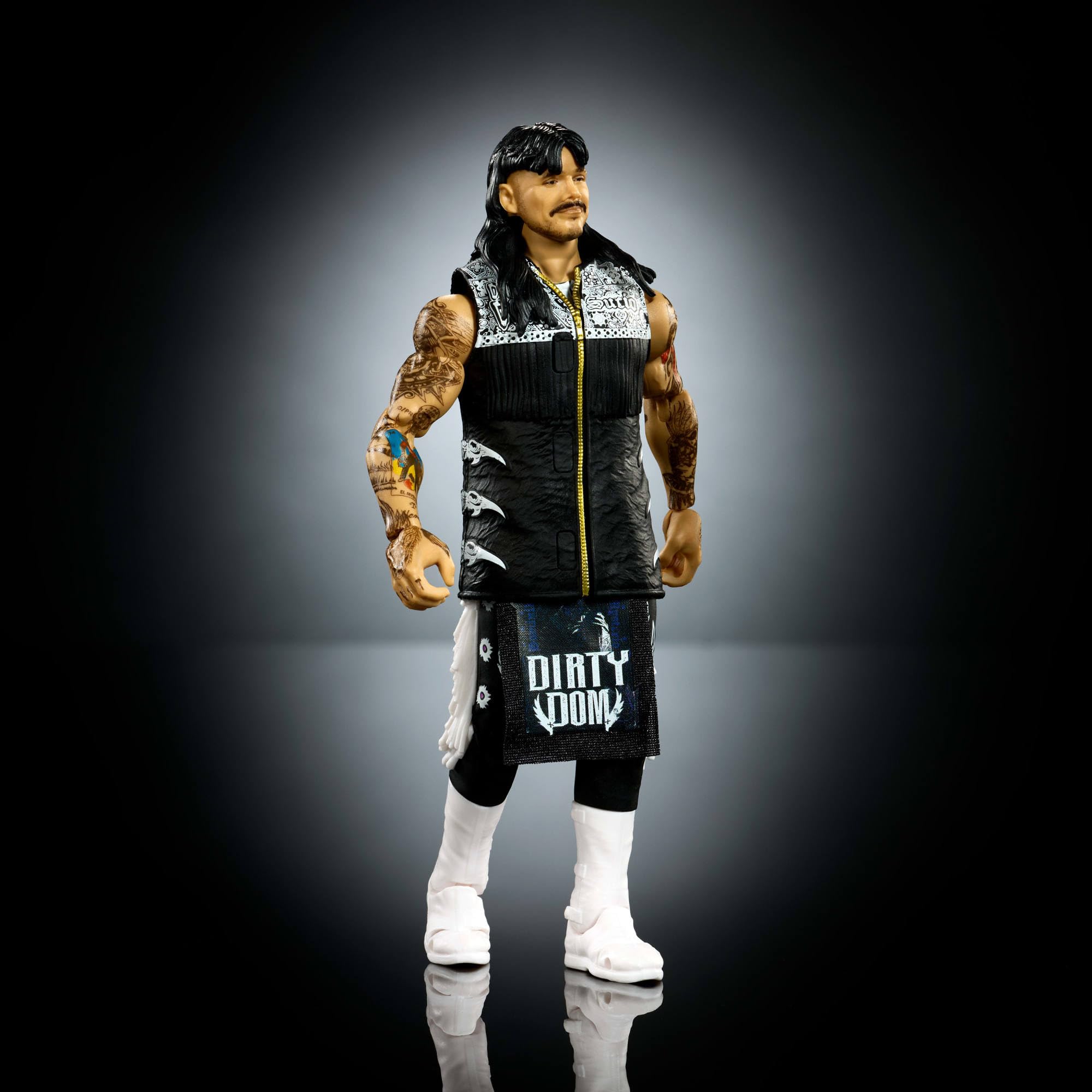 Mattel WWE Ultimate Edition - Dirty Dominik Mysterio, action figure collezionabile e accessori inclusi, 30 punti di articolazione con teste e mani intercambiabili, 8+ anni, JHV90 - 4