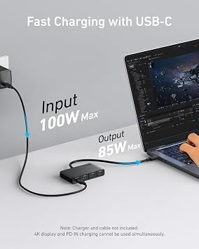 Anker USB-C Hub, 4-in-1 USB-C Adapter, USB-C Splitter for 4K Display