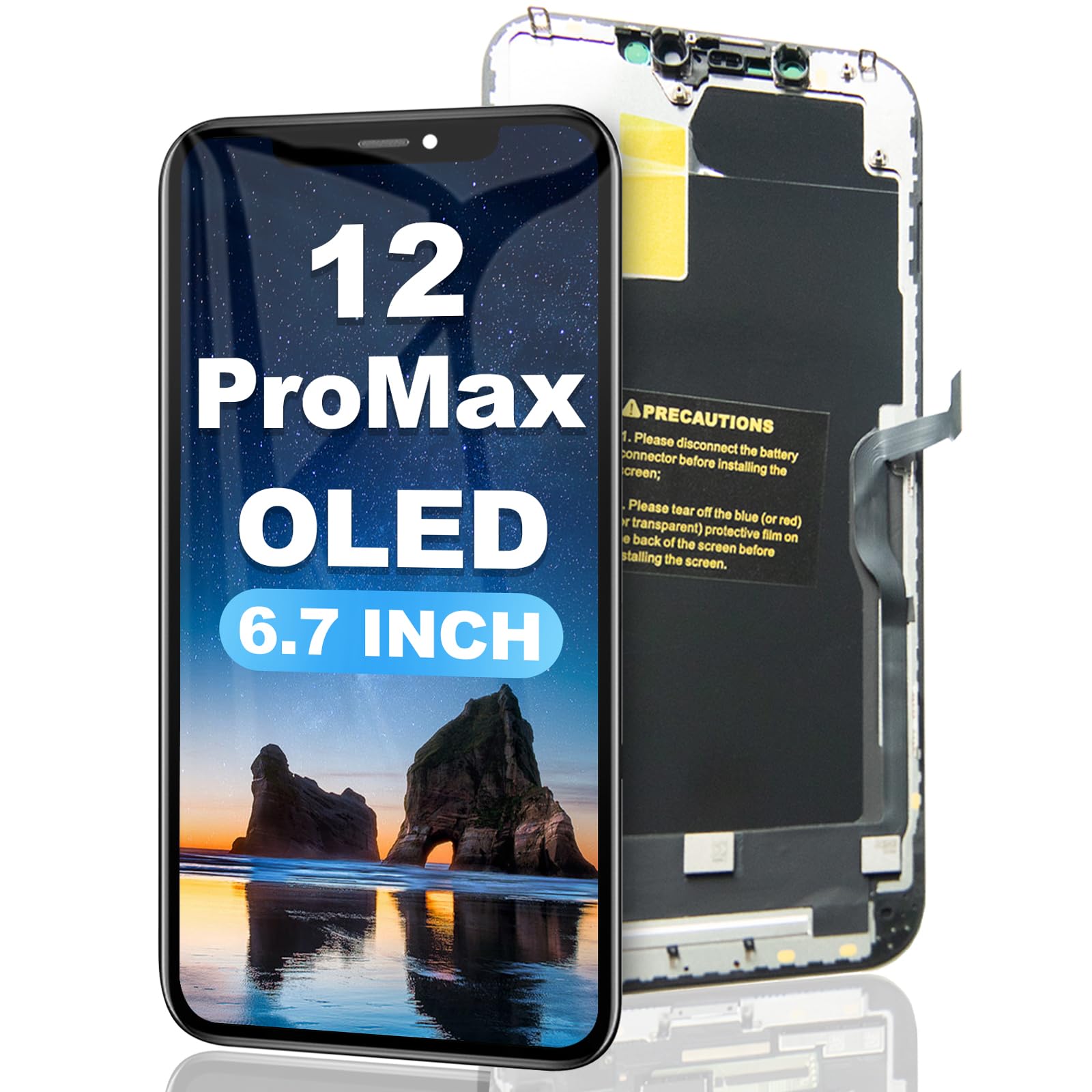 Écran OLED pour iPhone 12 Pro Max de marque EFAITHFIX avec vitre tactile 3D - 8