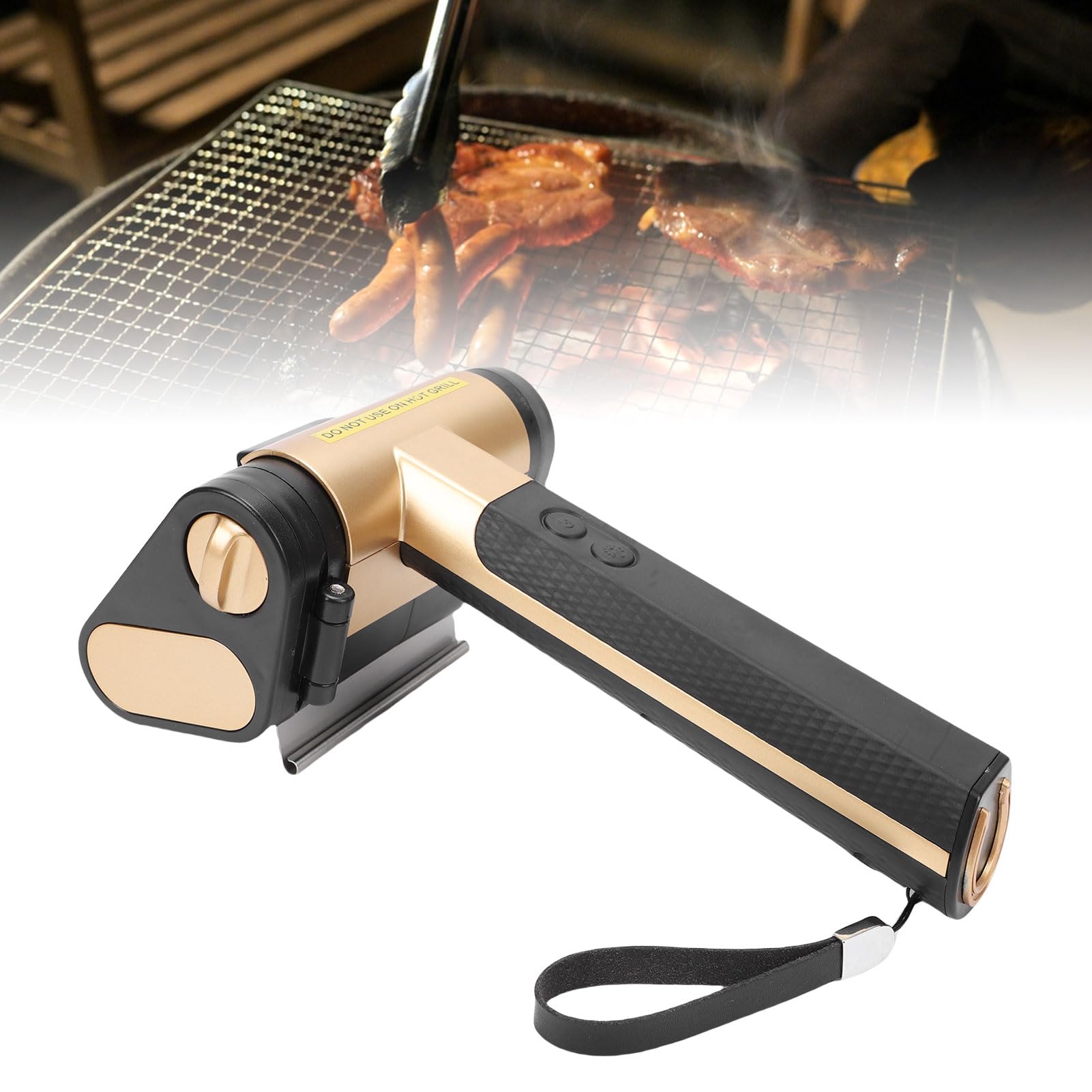 Cepillo Inalámbrico Recargable para Parrilla de Barbacoa, Limpiador de Rodillos de Acero Inoxidable de 350 RPM con Luz LED, Cepillo Eléctrico para Parrilla de Barbacoa (a)
