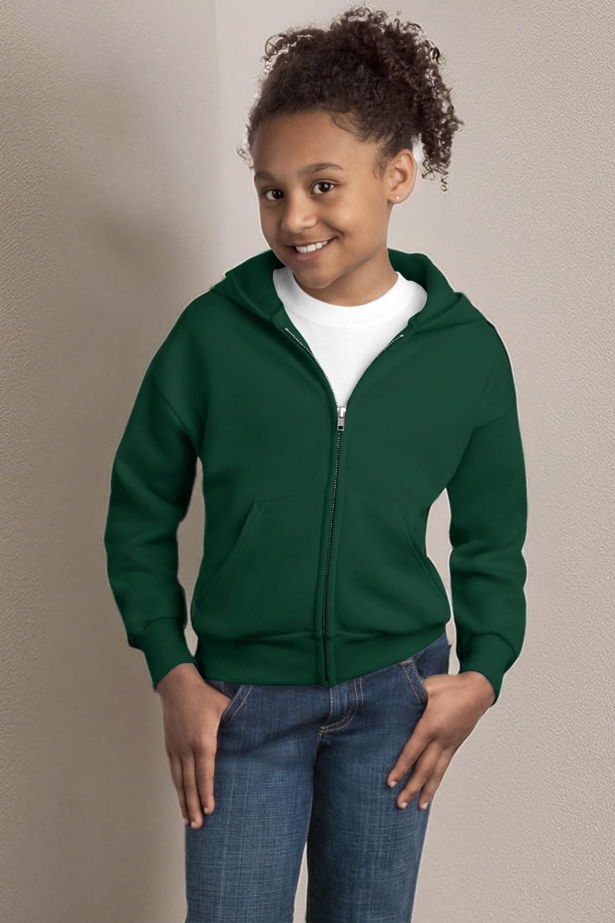 Hanes Bluza z kapturem Chłopcy Hanes Big Boys Eco Smart Fleece Zip Hood