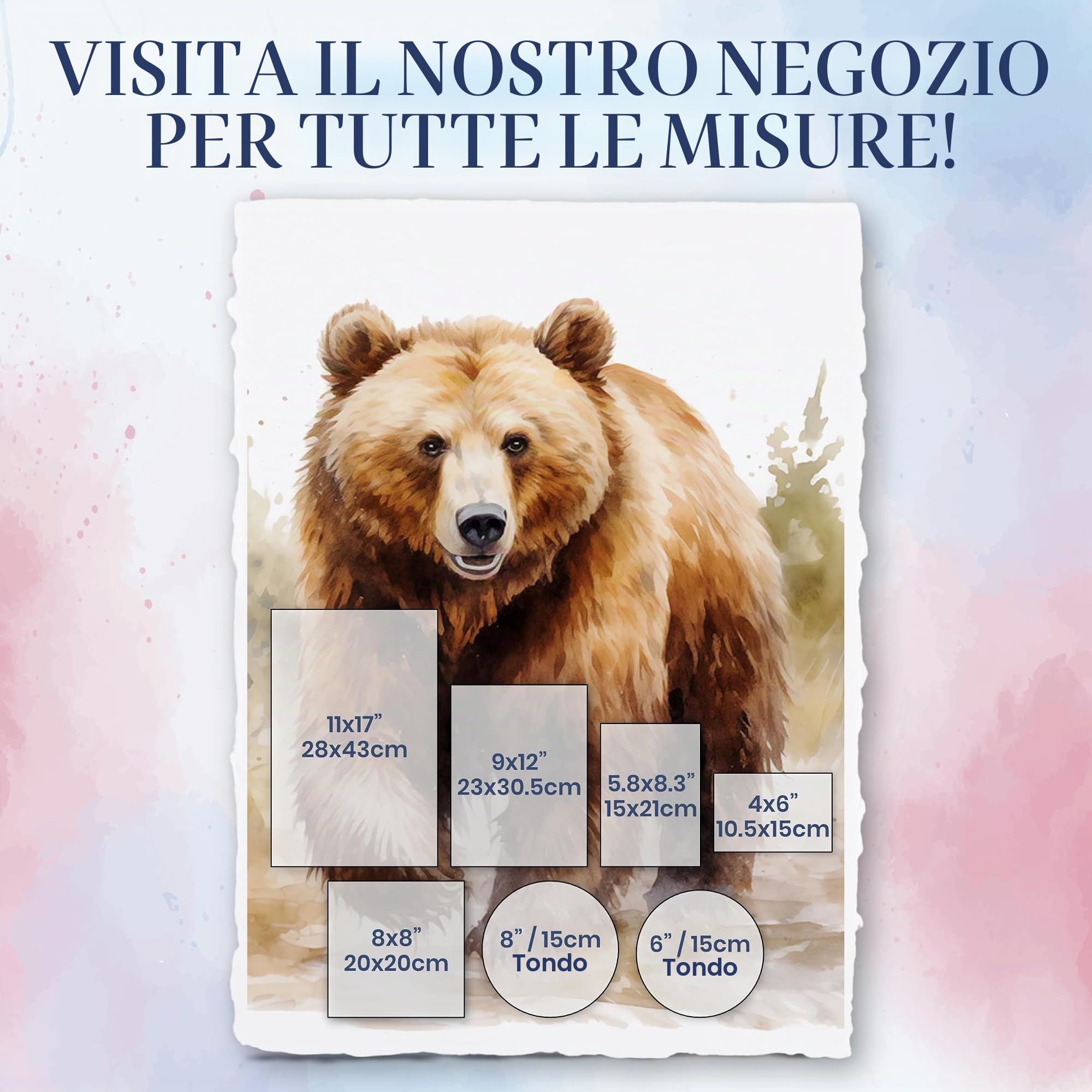 Wanderings Carta per Acquerello Spessa Fatta a Mano con Bordo Irregolare – 23×30,5 cm – 300 GSM – Carta Bianca Pressata a Caldo per Tecniche Miste in Cotone Riciclato – 25 Fogli Sfusi