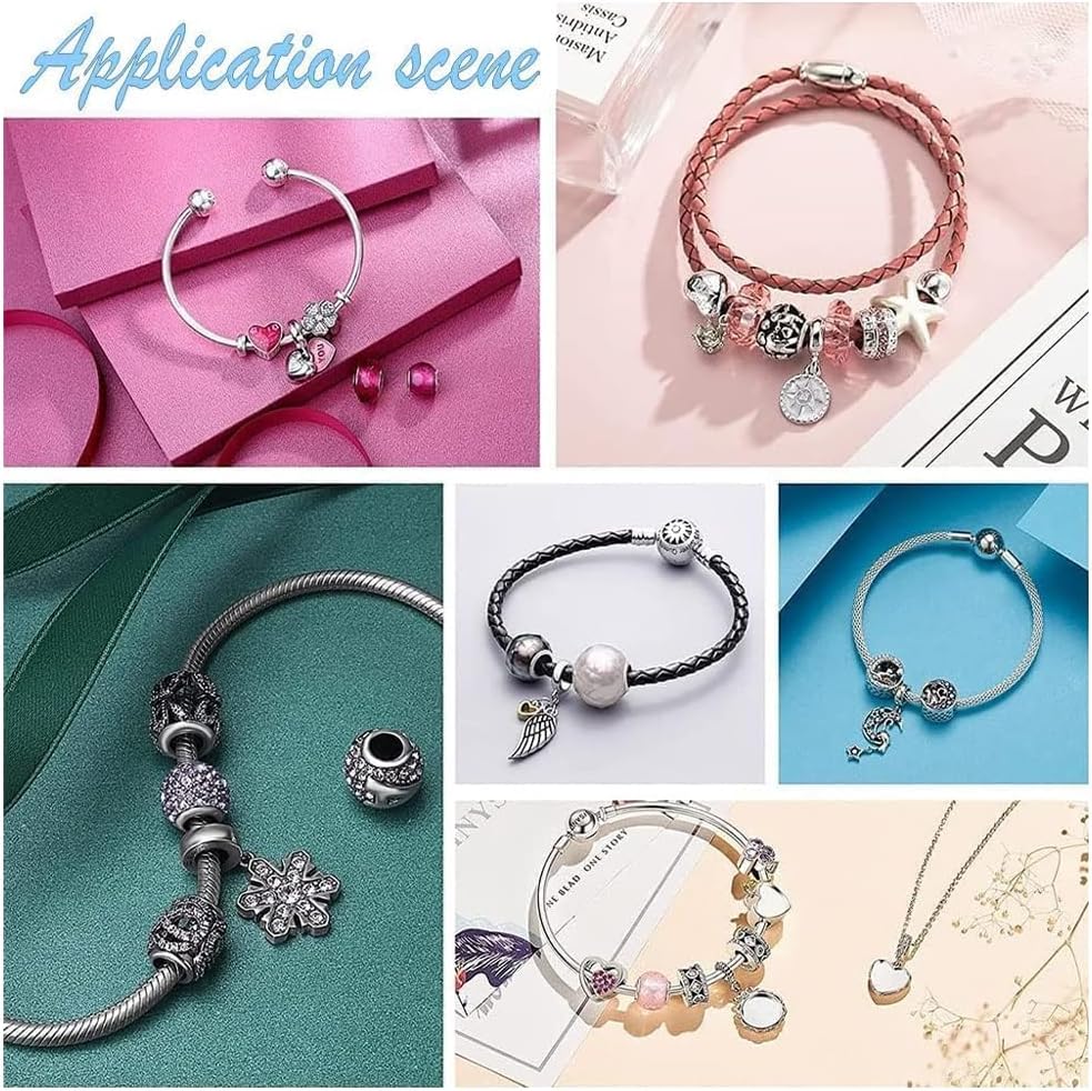 UNICRAFTALE 90pcs Bail Bead Stainless Steel Hanger Links 4/5/6mm Inner Pendant Charm Rings Connectors Bails Beads Pendant Bail Hanger Links with Loop for Dangle Jewelry Making