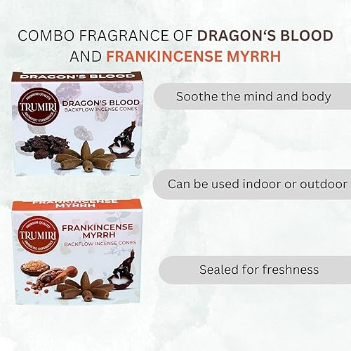 Vista 13 de Paquete combinado de conos de incienso de reflujo – 10 opio + 10 conos de incienso perfumados de cannabis