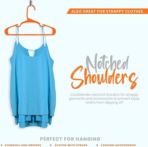 Vista 180 de Utopia Home Paquete de 40 perchas para niños, perchas de plástico de 11.5 pulgadas para armario, perchas para ropa y colgador infantil para armario