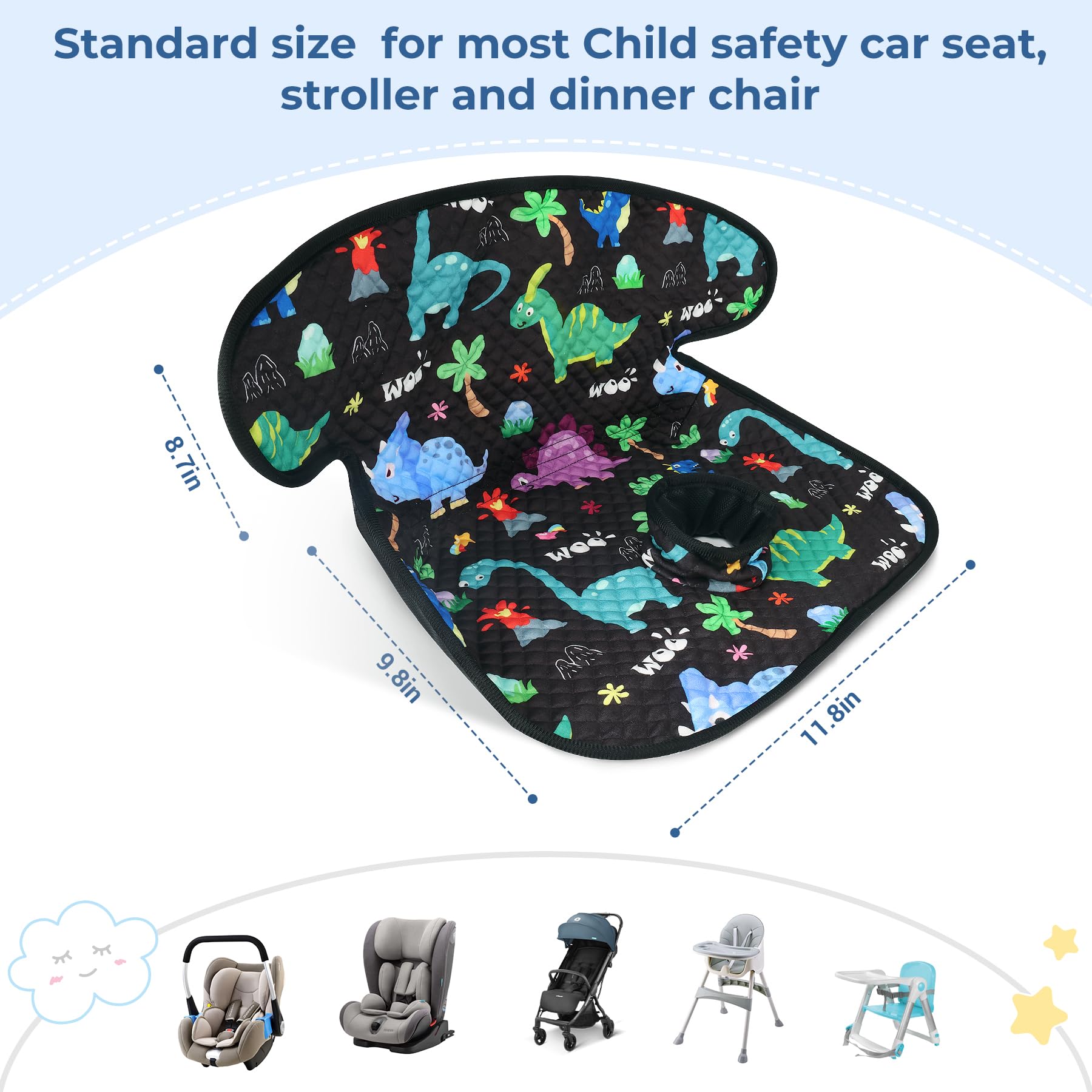COOLBEBE Protezione per seggiolino auto per addestramento al vasino, confezione da 2 pezzi, impermeabile, per addestramento al sedile dell'auto, per bambini, per passeggini e seggiolini auto