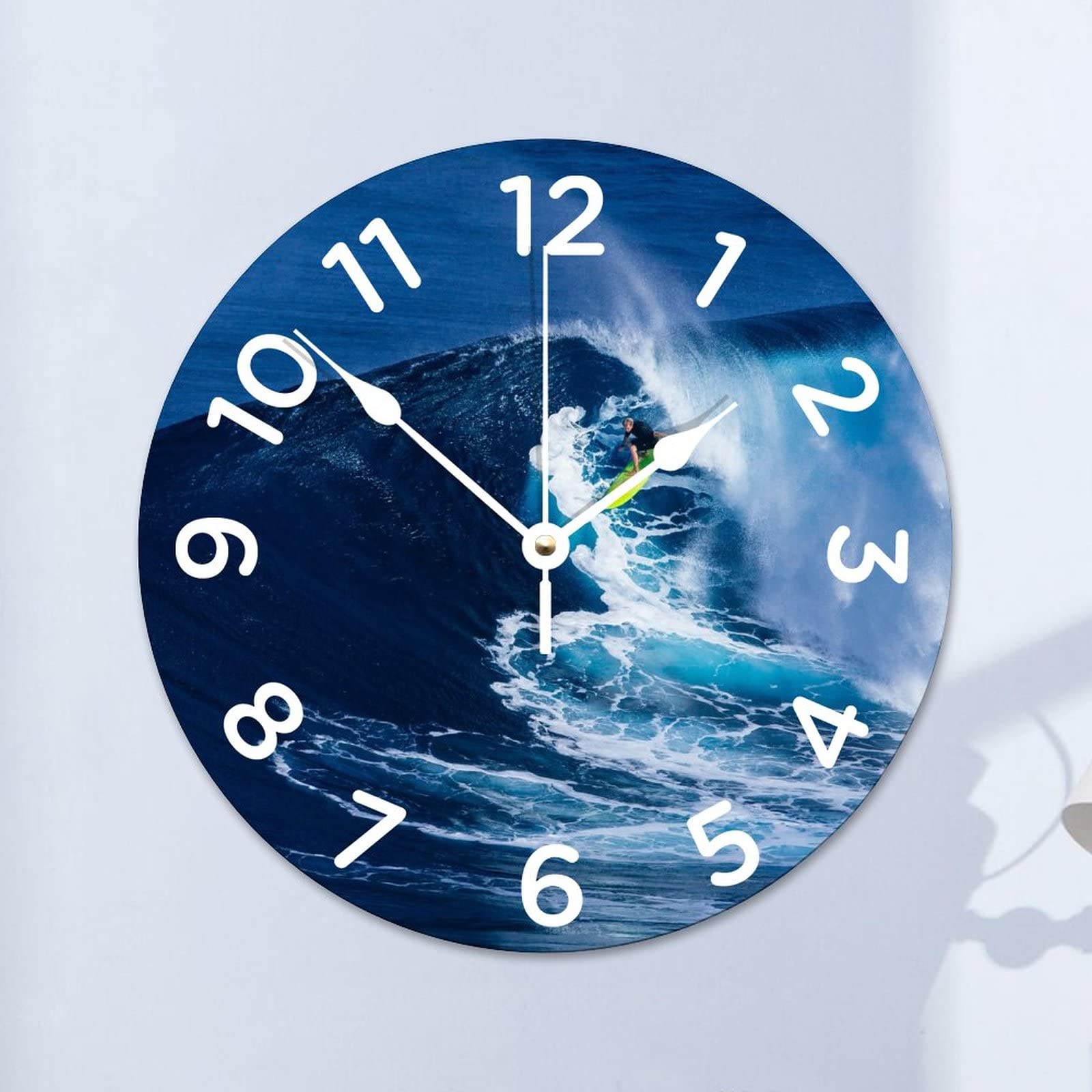 Horloge surf pour salon et cuisine ambiance bord de mer