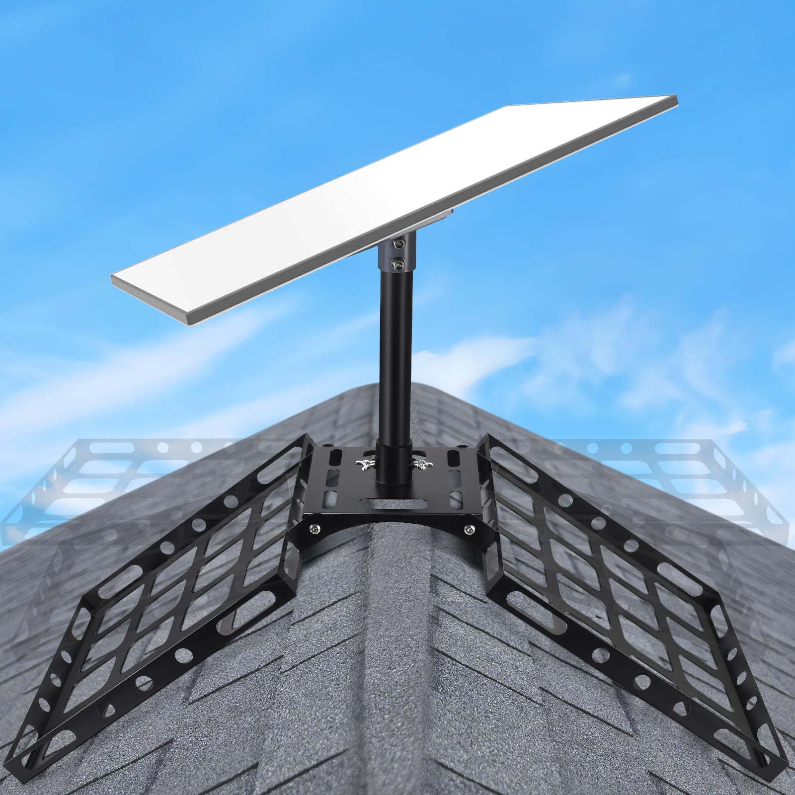 Gen 3 Starlink Roof Ridge Mount, No-Drill Installation Starlink Pivot Mount with Gen 3 Pipe Adapter