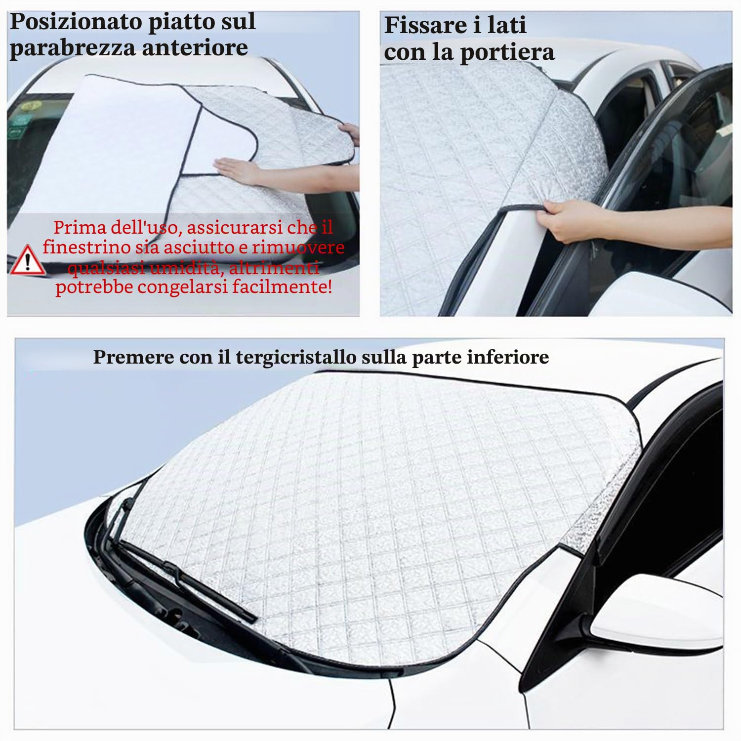 KEELYY Copertura Parabrezza Auto Protezione Solare Antigelo 150x100 cm