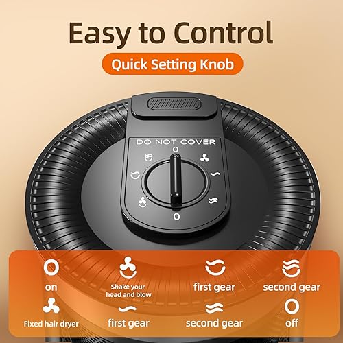 Miniatura 4 de Calentador de espacio eléctrico, calentador portátil de espacio pequeño con sensor de temperatura para uso en interiores, pantalla digital,