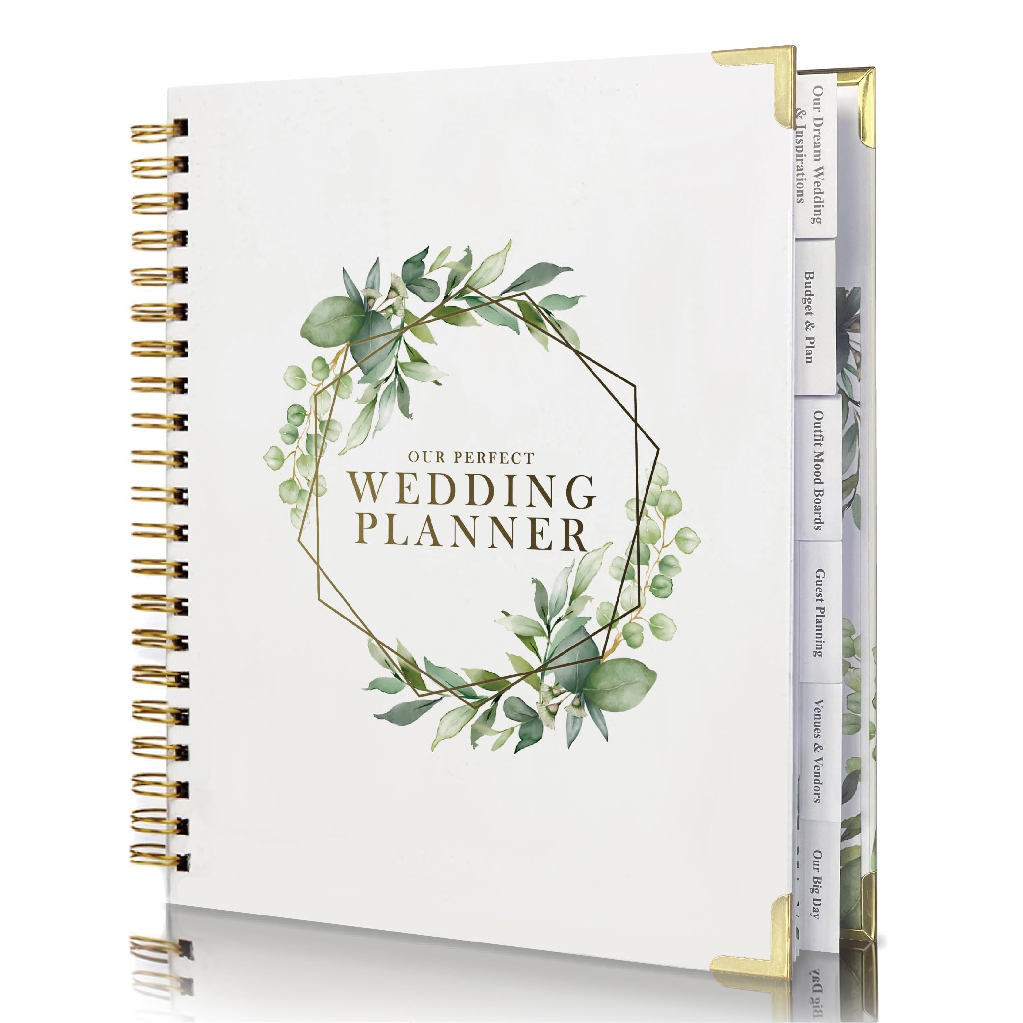WeddingGiftsWedding Wedding Planner for Bride,Wedding Planning Book and Organizer,Wedding Binder Book with Pockets,Perfect Engagement Gifts for Newly Enaged Couples (Floral)