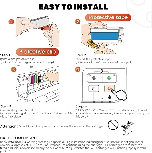 Miniatura 6 de COCCINK 200XL - Cartuchos de tinta para Epson 200 XL T200 para Expression XP 200 300 310 400 410 Workforce WF-2520 WF-2530 WF-2540 Paquete combinado
