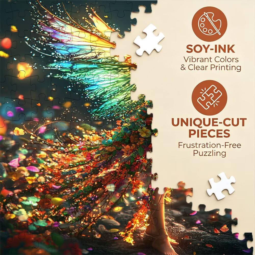 Puzzle 2000 sztuk, damskie skrzydła dla dorosłych 2000, drewniane puzzle, klasyczne gry edukacyjne, niemożliwe wyzwanie, rodzina gier, kreatywny prezent DX0YL1-743