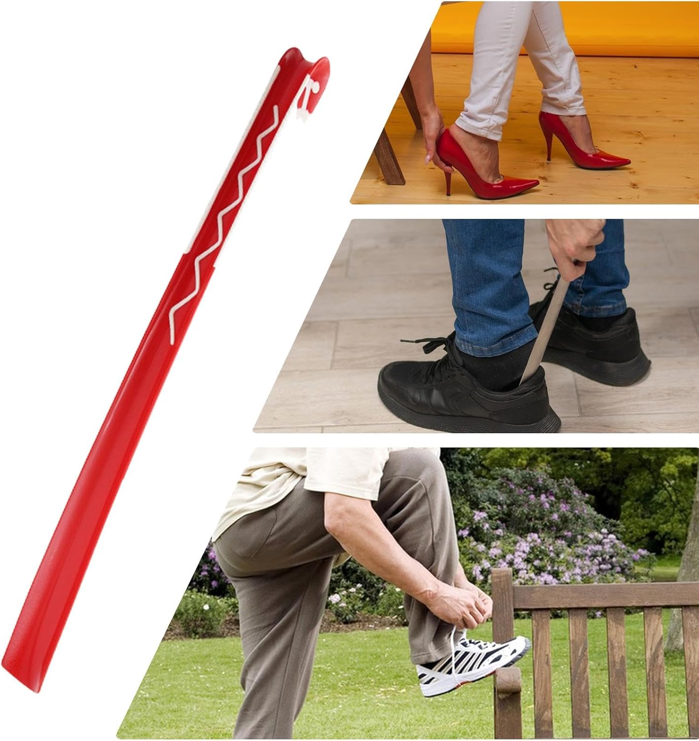 COSMEVIVI Schuhlöffel Mit Langem Griff 55cm - Holz Schuhanzieher Für Senioren