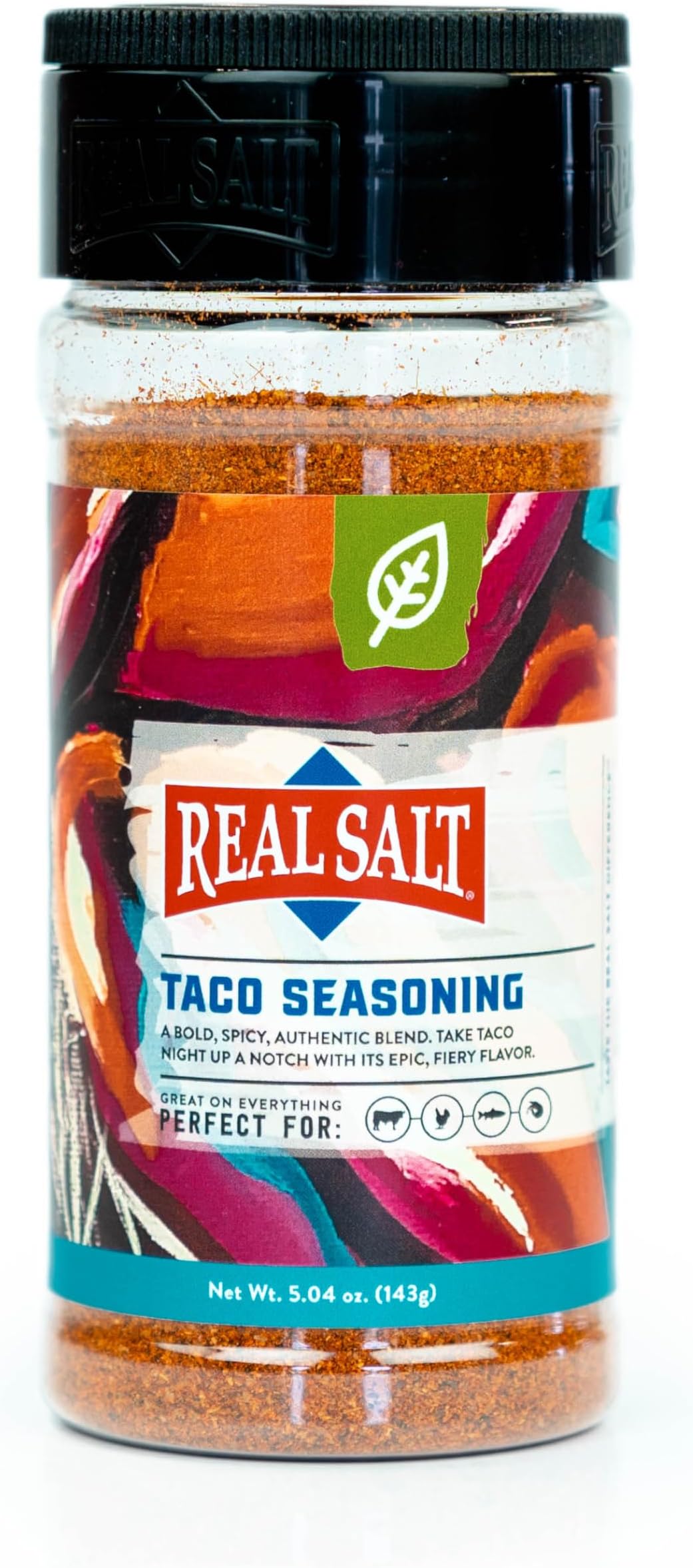 Real Sea Salt - Natural Unrefined Gluten Free Taco Shaker 4.41oz