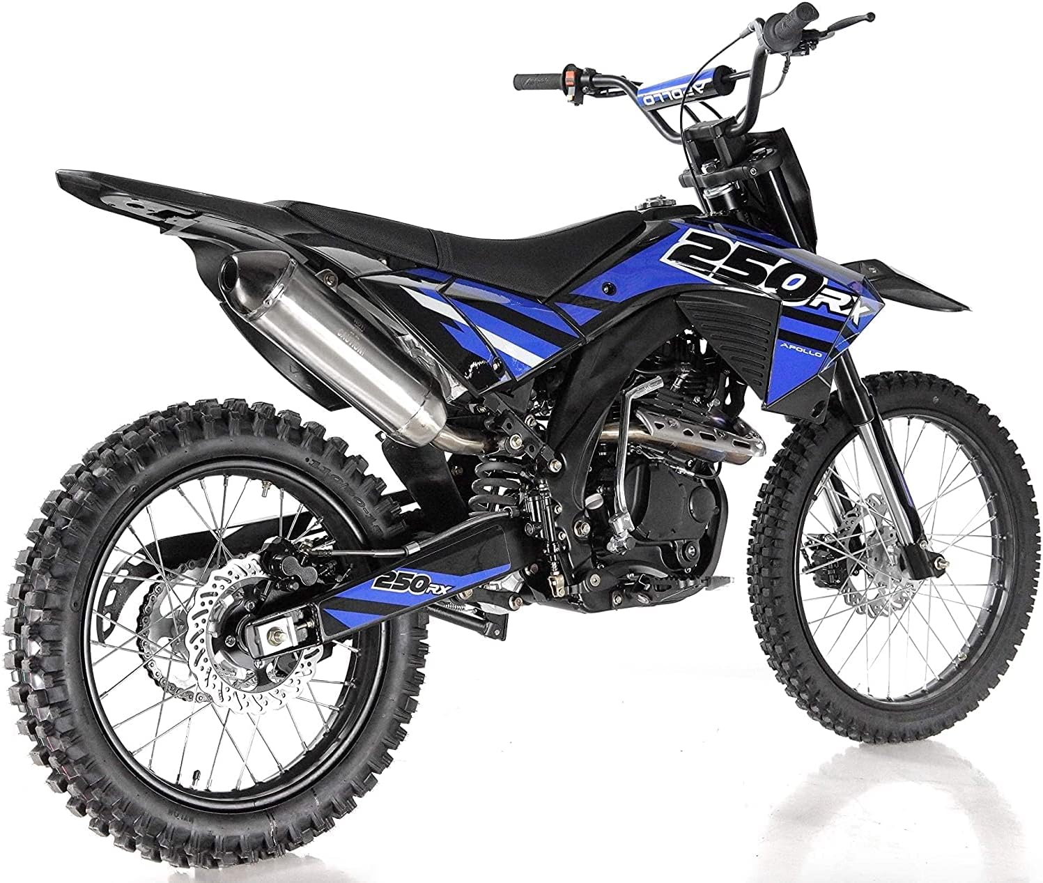 - HHH Apollo AGB 36 Adult 5 Speed Dirtbike Pitbike Gas DB36 250cc Dirt Bike 5 Speed Manual Clutch (Blue)