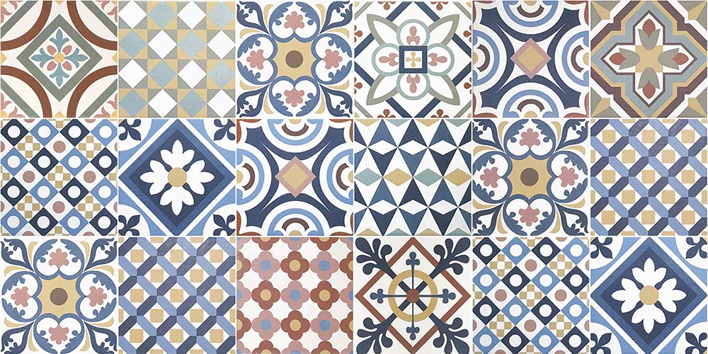 VINILIKO Gimaraes Alfombra de Vinilo, Multicolor, 50x100