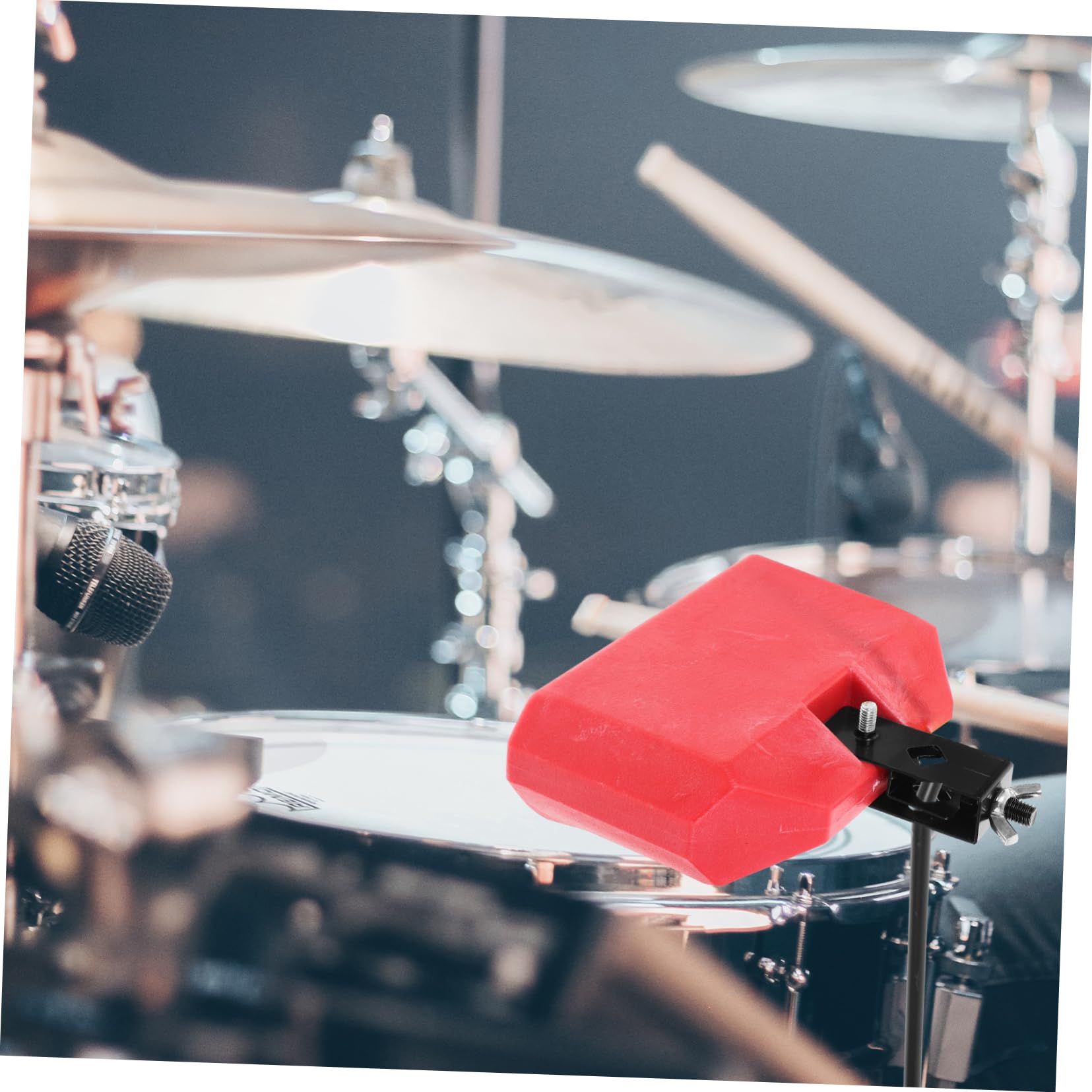 GOOHOCHY Square Accessories Red Set Latin Drum Drum Clamp Cowbell Musical Percussion Instrument