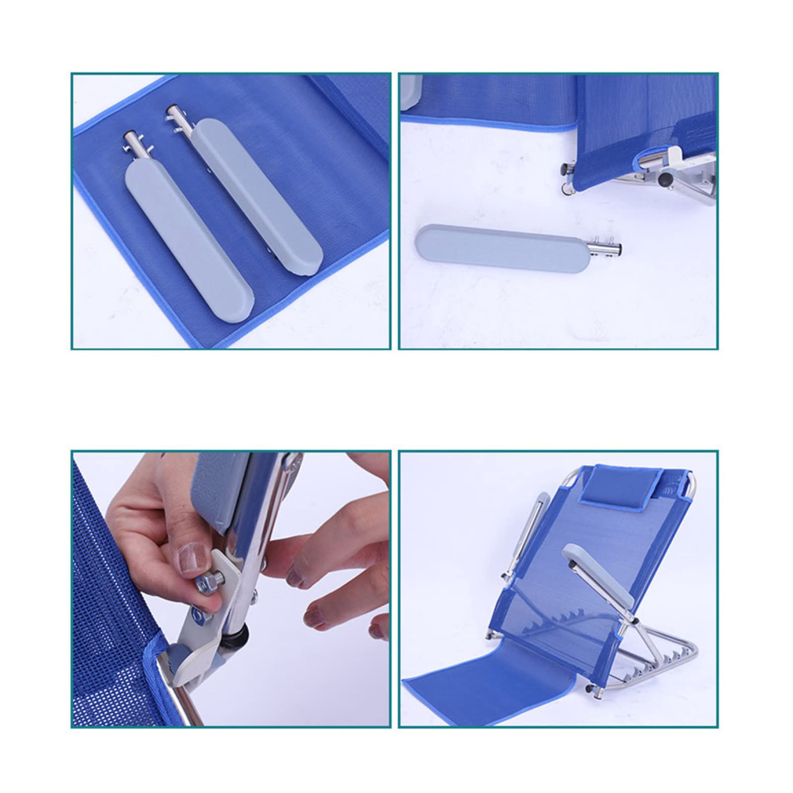 Bed Back Rest Adjustable Angle, Mobility Disability Support Aid,Sit Up Or Reclined Position, Includes Head Pillow, Read, Eat, Watch TV in Bed, for Eldery, Disabled, & Injured,B