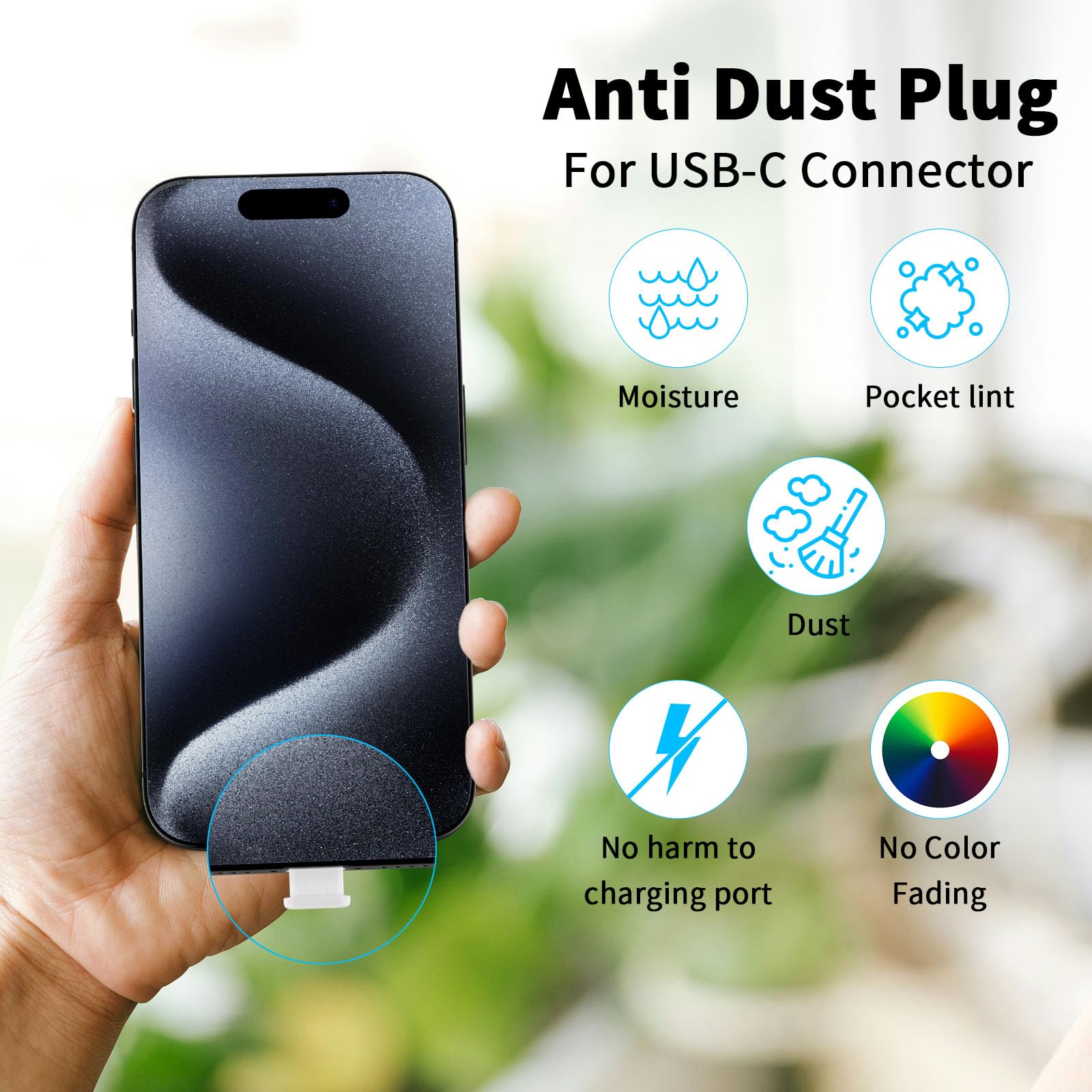 Lot De 36 Bouchons Anti-poussière USB De Type C, 6 Types De Bouchons Anti- Poussière En Silicone Souple Pour Ports USB A, Micro USB, Type C