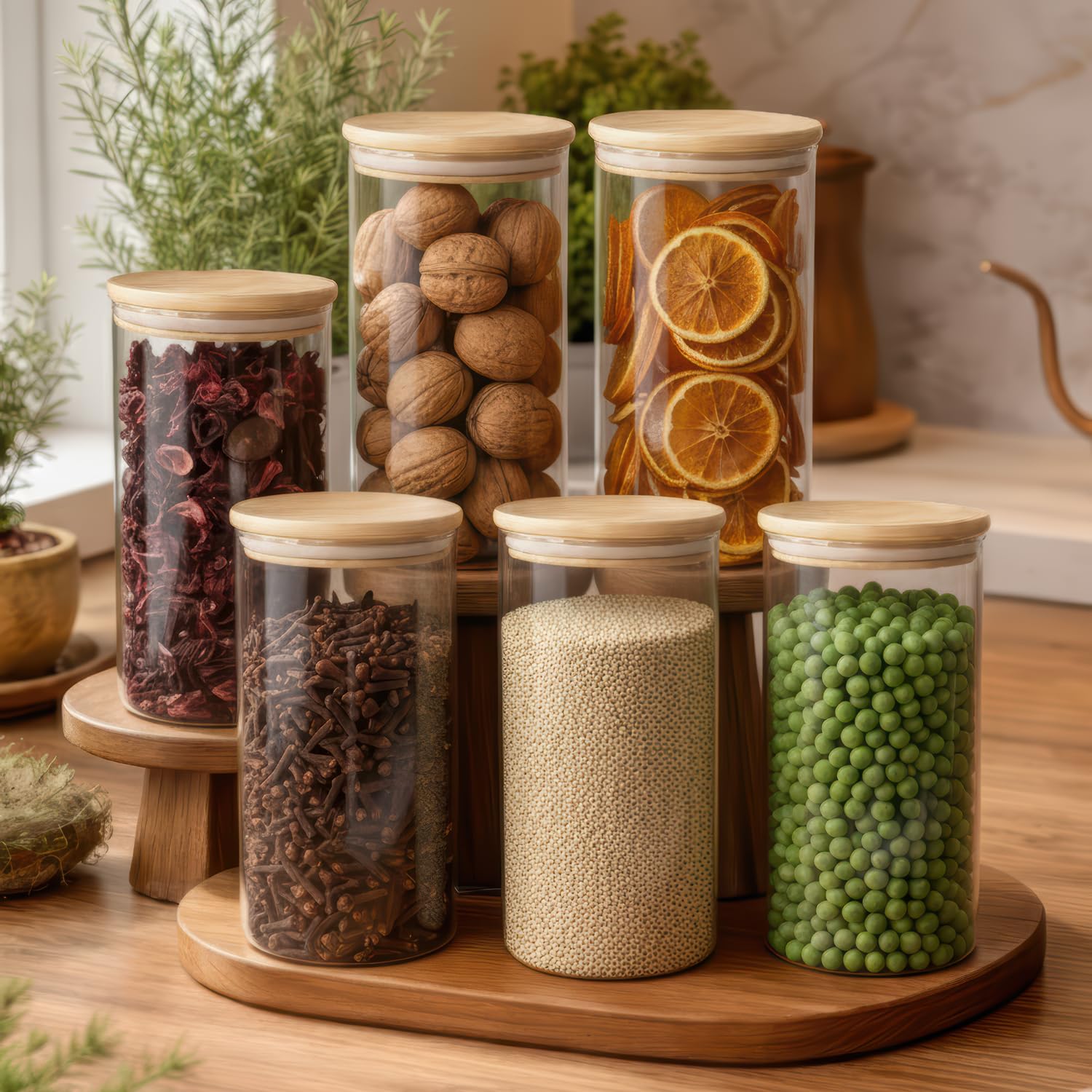 Amazon Basics Borosilicate Glass Jars (Set of 6) – glass kitchen container