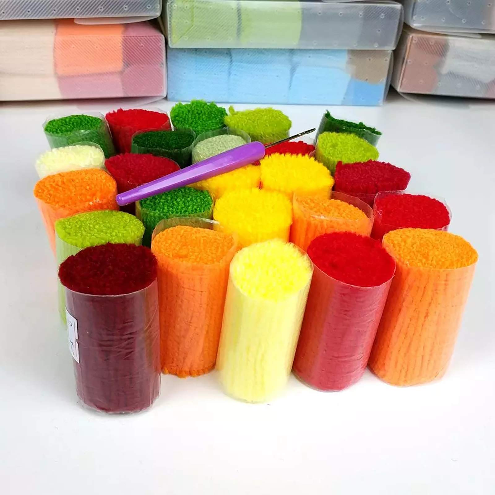 Kit Tapis Crochet Loquet Vintage Noël – Sapin 1980 – National Yarn Craft