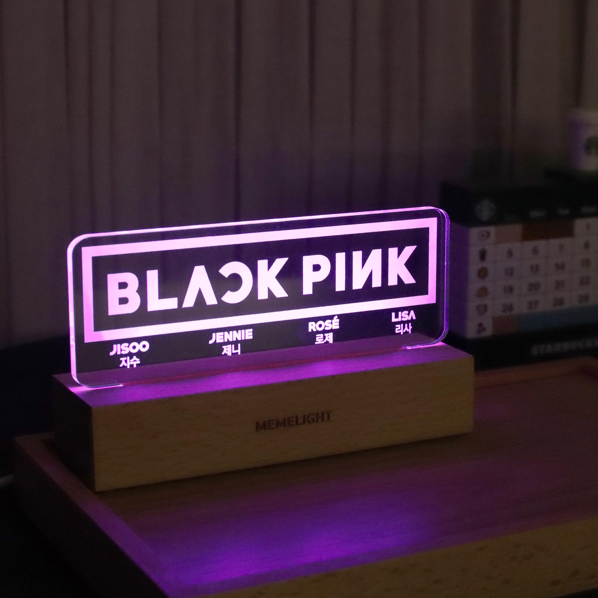 MEMELIGHT Black.Pink Night Light, Kpop Merchandise, Korean Idol