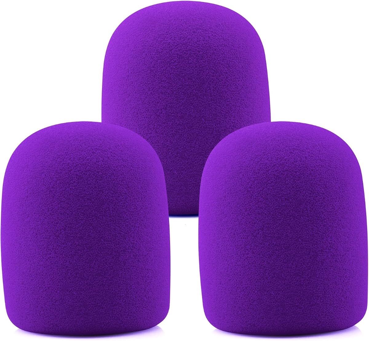 LEFXMOPHY SM57 Pop Filter for Shure SM57 Microphone Purple Windsock Cover | Sm57 Windscreen for SM57 Shure Mic Cover Foam, Foam Wind Screen Microphone Cover Sm 57 for Shure Sm57 Accessories 3Pack