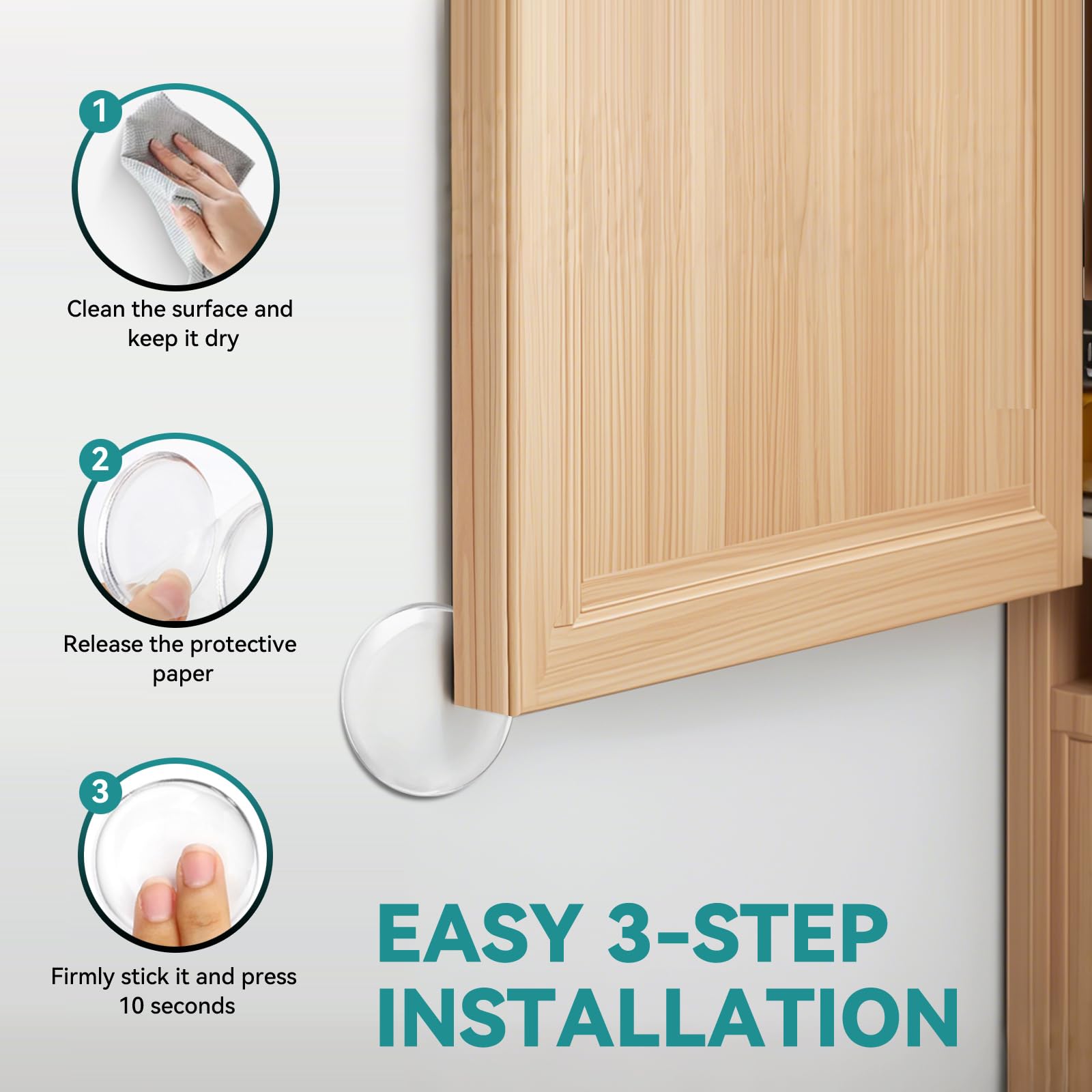 Topes de puerta para pared, 10 unidades