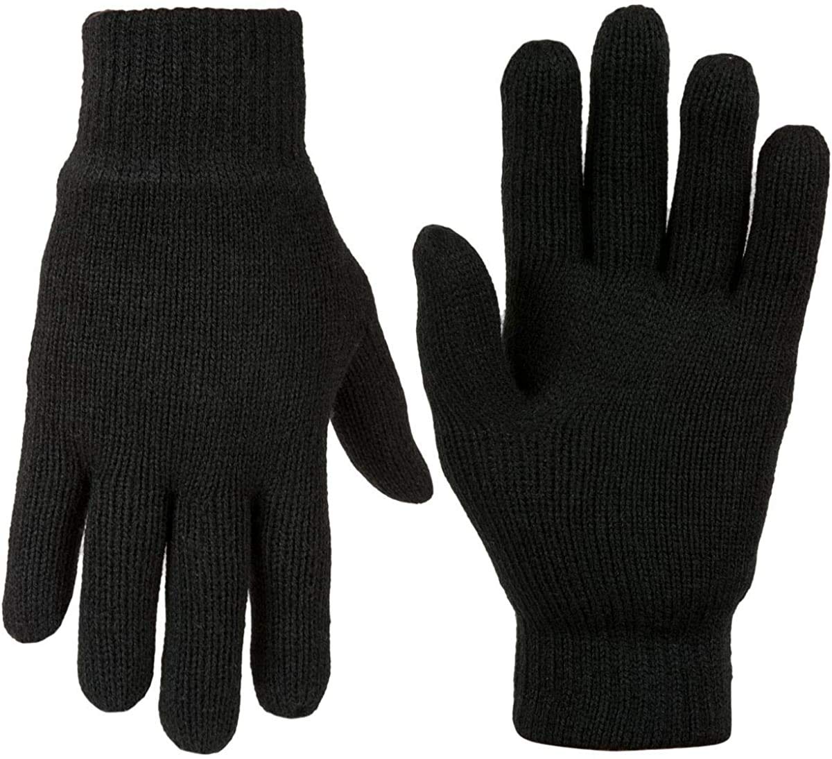 RASH ACCESSORIES Thinsulate Lined Full Finger Thermal Winter Wooly Work Knitted Hand Glove for Women Black Gloves Ladies Gloves winter Touch Screen Gloves Women Wool Gloves