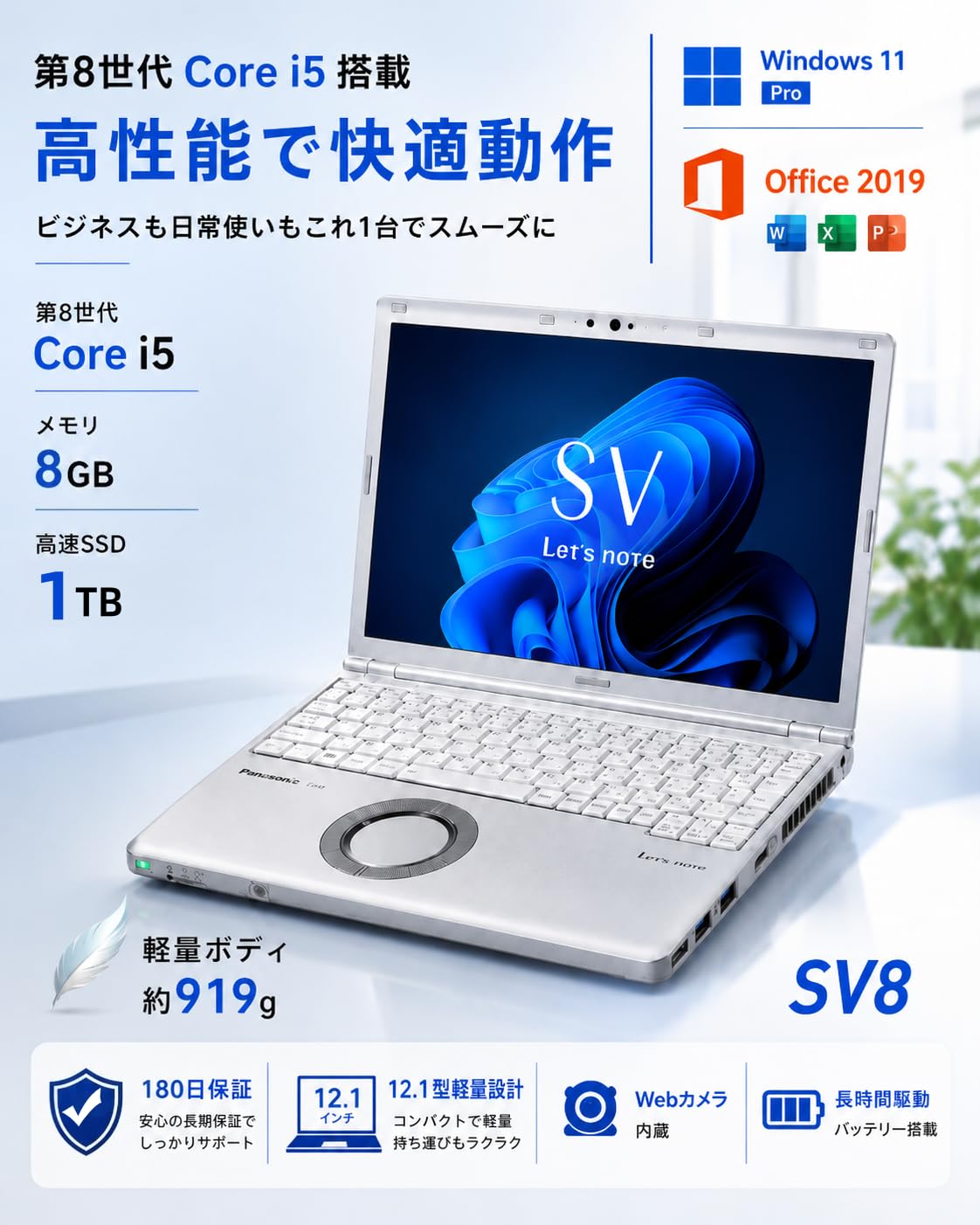 Amazon.co.jp: 【整備済み品】ノートパソコン Let`s note CF-SV8 超