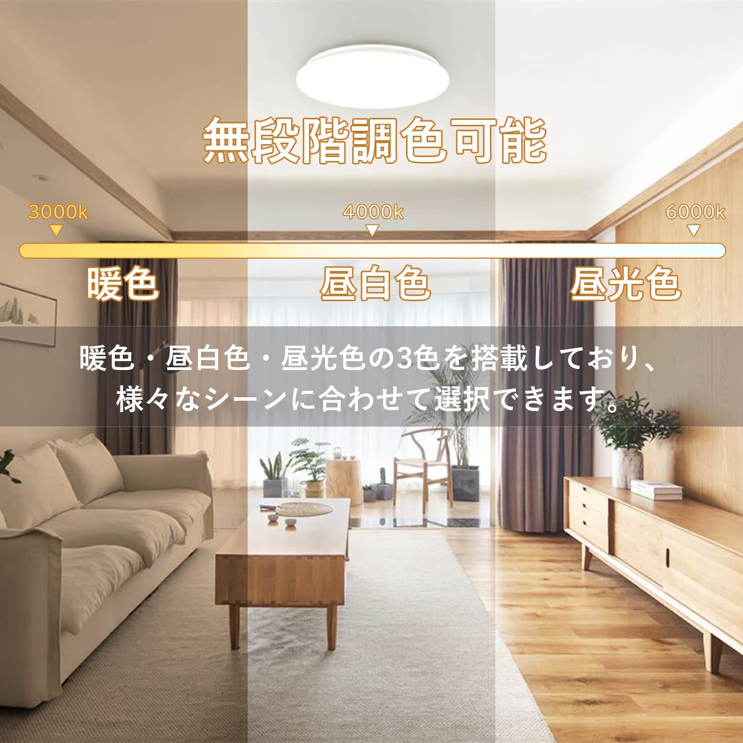 Amazon.co.jp : SPARKOE LEDシーリングライト12畳 10畳 8畳 5500lm
