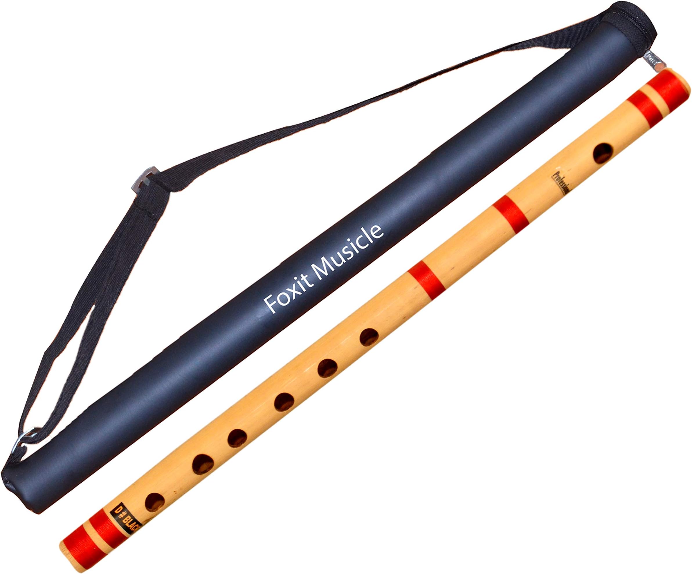 Foxit Flutes D Sharp 6 Hole Bansuri Size 16 inches Free Carry Bag