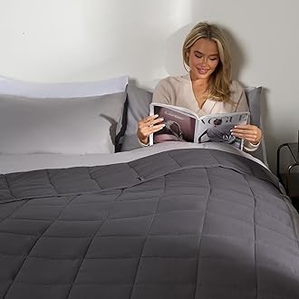 Brentfords Weighted Blanket 6kg Charcoal Grey, Single Weighted Blanket Adults Soft Comfy Heavy Blanket for Bed Sofas - 125 x 180cm, 6kg(13lb) - (Disclaimer Only suitable for age 3+ years)